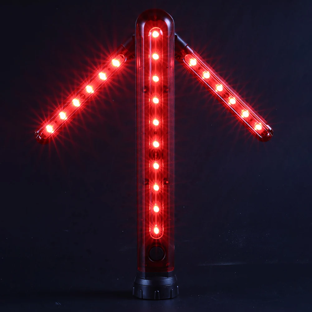 led road flares luzes de emergencia hook magnet work light safety strobe light safety turn arrow car road 01