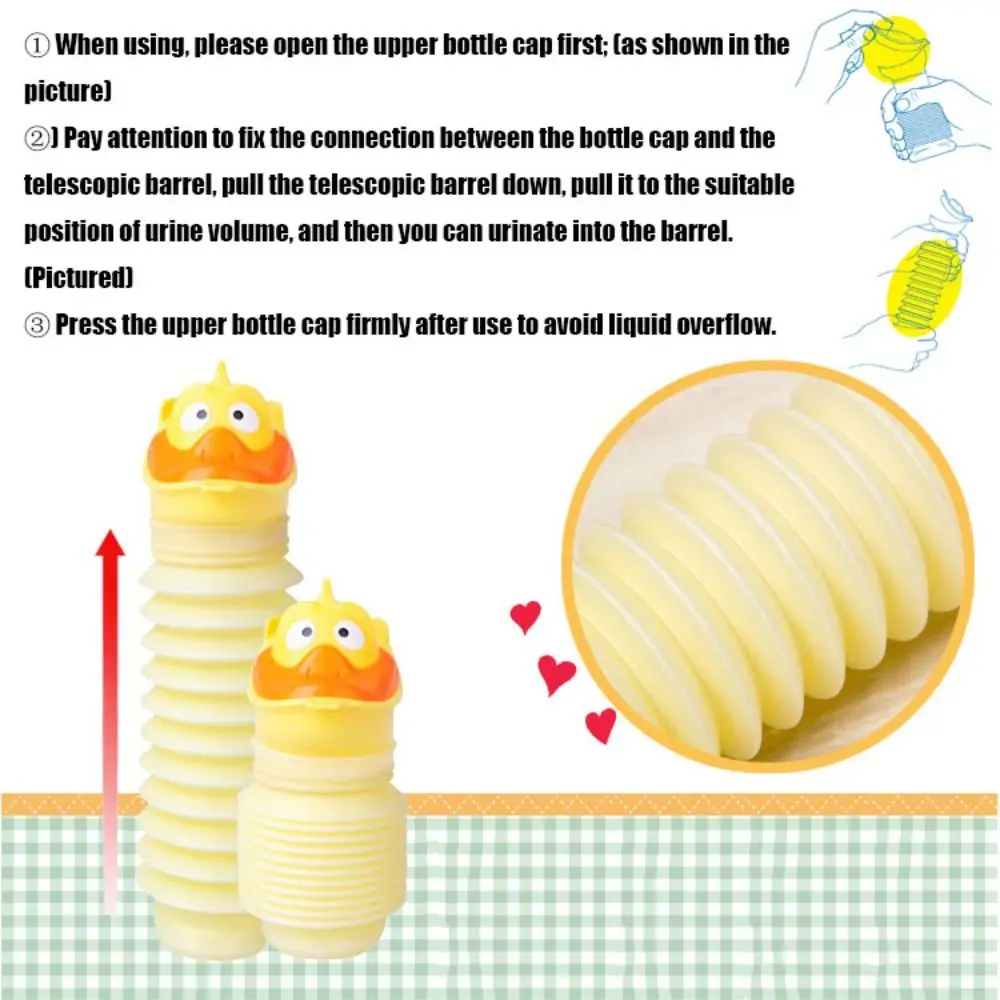 

Adult Children Portable Urine Bag Foldable Leak Proof Retractable Urinal Bucket Reusable Detachable Camp Urination Device