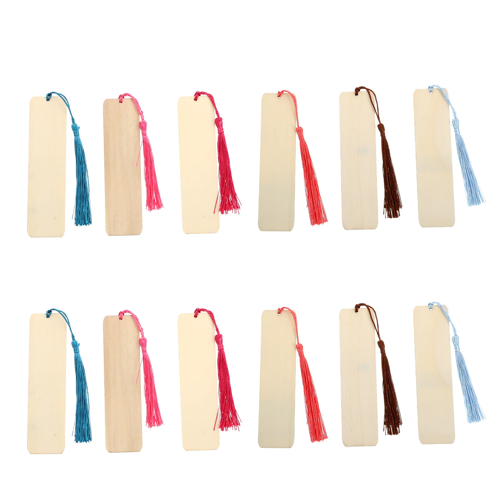 

1 set Diy Wooden Bookmark Unfinished Blank Graffiti Craft Supply Kids Adults Handmade Painting Decorative Wood Pieces