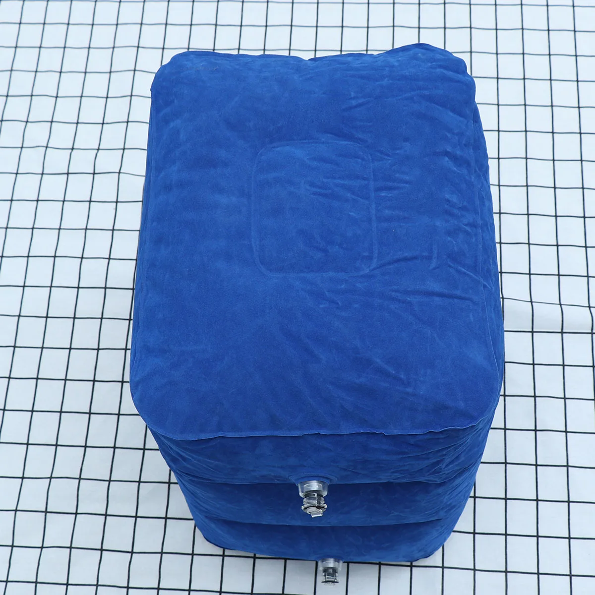 

Inflatable Foot Rest Pillow Travel Leg Up Office Home Plane Train Relax Pad Dark Blue Swelling Relief Prevention