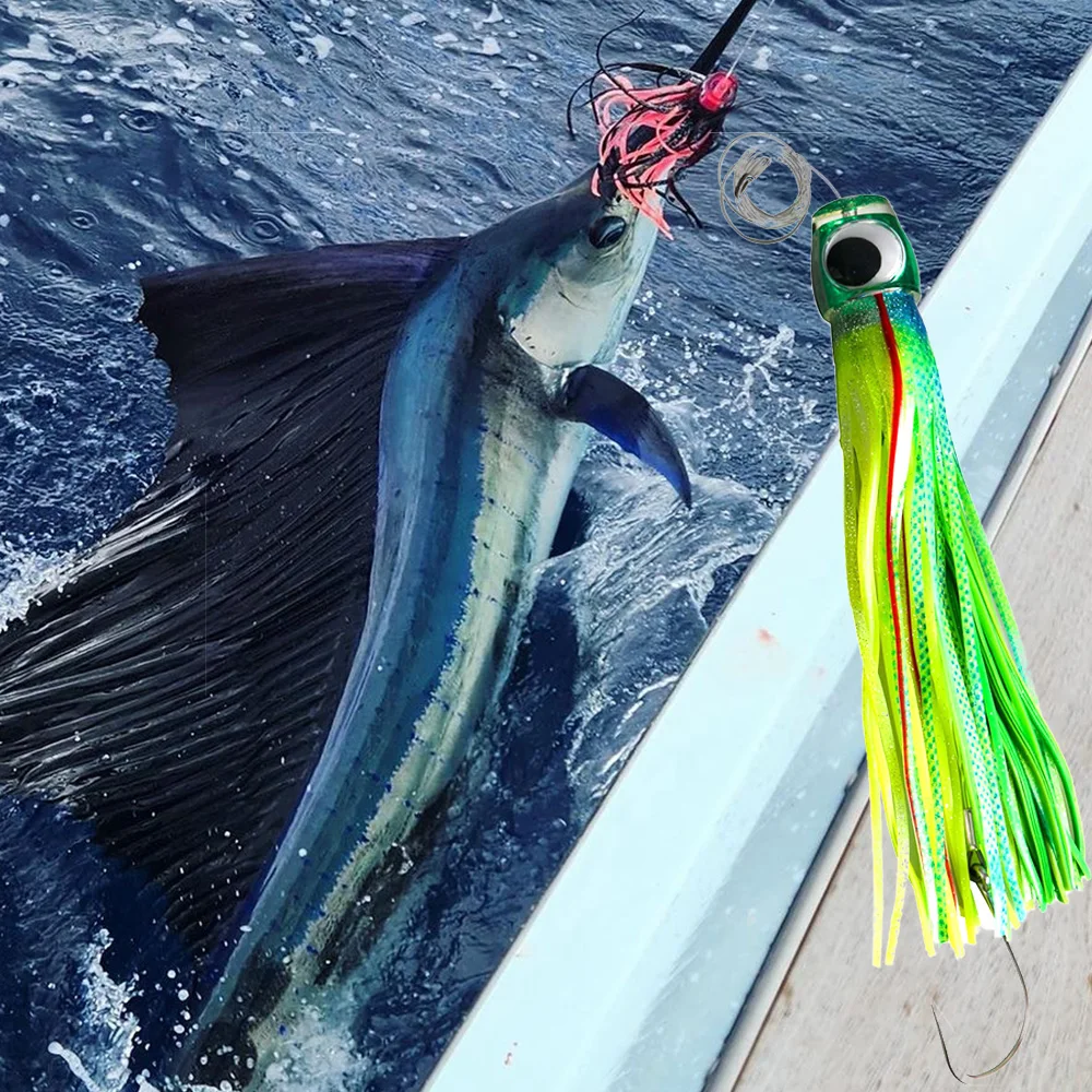 34 cm 260 g Wahoo-Köder Trolling Salzwasser Big Game Fishing Tiefsee-Bootsangeln Thunfisch-Köder Haken für Mahi Leurre Marlin Billfish – Detail 10