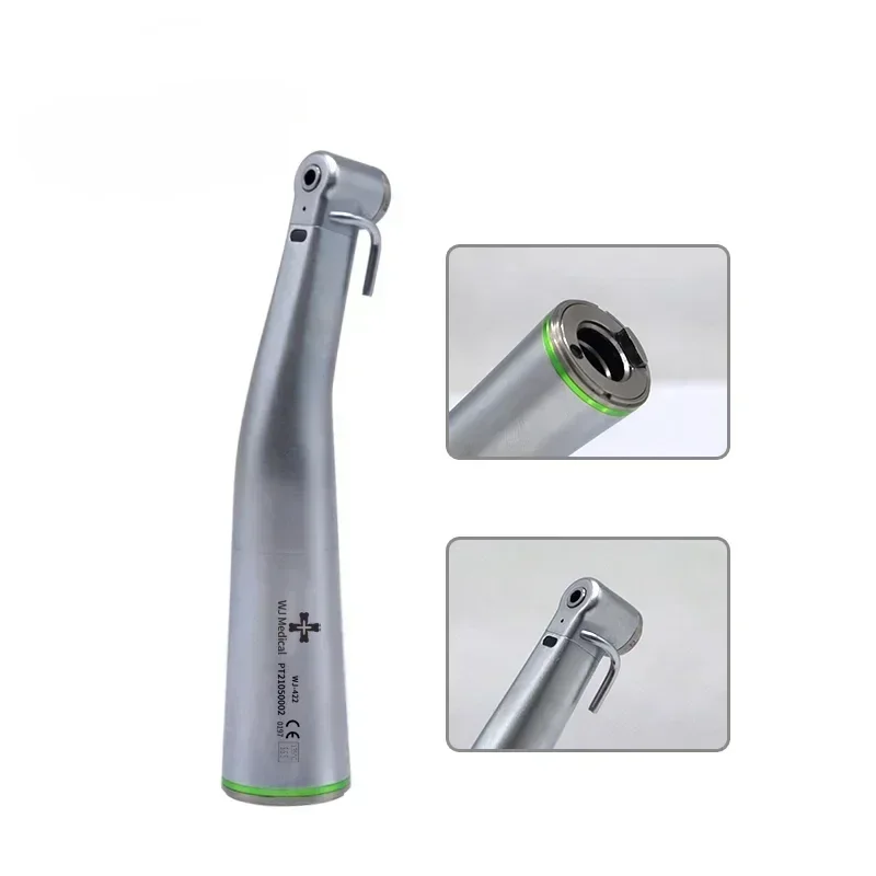 Medical 20:1 Implant Contra Angle Dental Handpiece Single Water Spray Reliable Speed Robust Torque Normal/LED/Fiber Optic Option