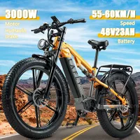 2024 New LAFLY-X800 3000W 48V 23AH 26 Inch 4.0 Fat Tyre Off-road Electric Bike Men's Mountain Ebike Snowmobile Electric Bike