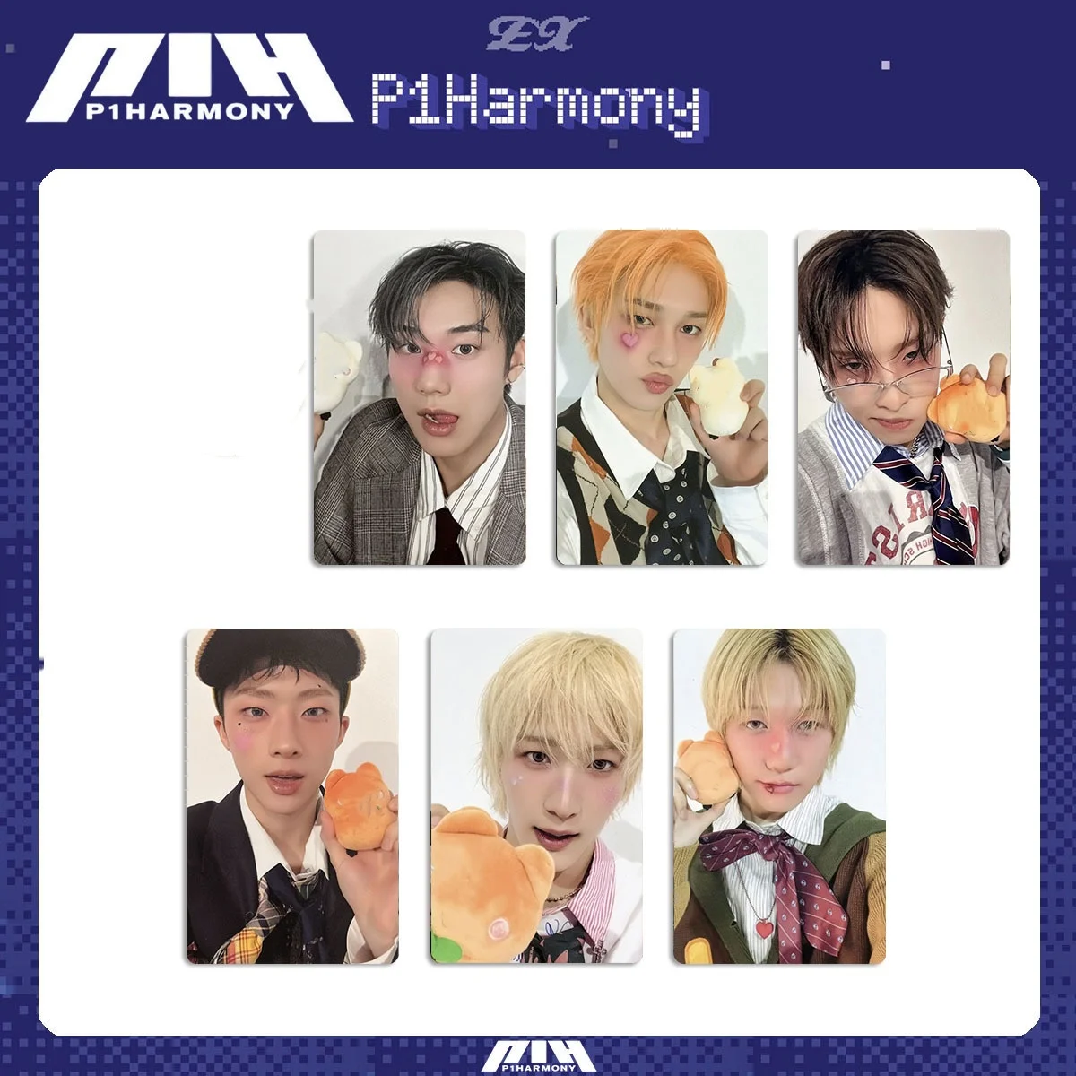 

Kpop P1Harmony Album EX Photocards CLOSE UP PLAYER QUOKKA Special Card Double Sides Printing LOMO Card KEEHO THEO Collection