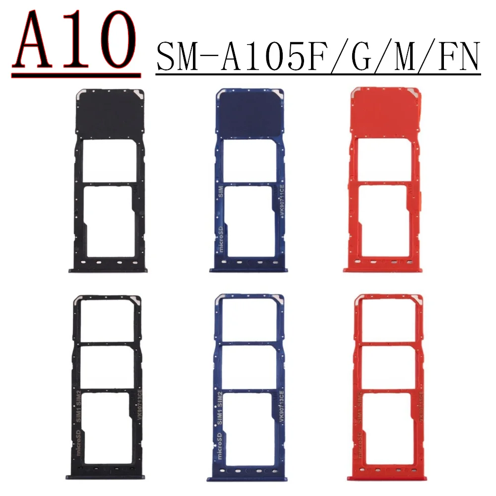 

Dual Single Chip SIM Card Tray For Samsung Galaxy A10 A105F A105FN A105M A105G Phone SIM1 + SIM2 Card Tray Part