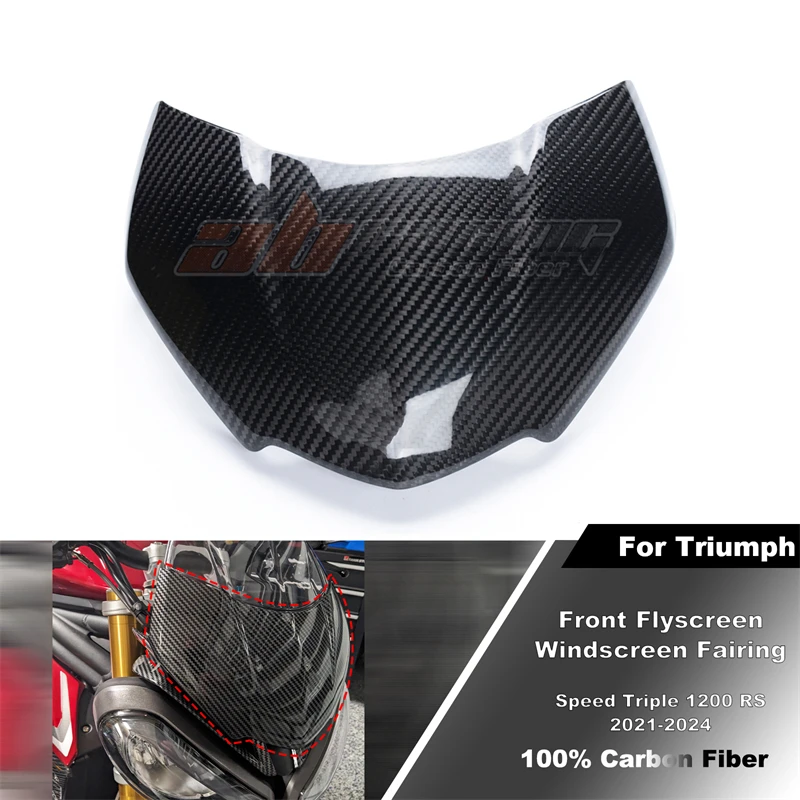 

Front Fairing Kits For Triumph Speed Triple 1200 RS 2021-2024 Air intake infills Flyscreen Clock fascia Full Carbon Fiber 100%