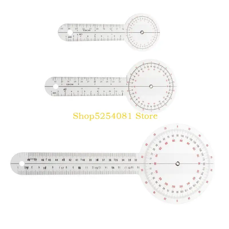 AXYC Transparent Goniometer Plastic Goniometer Rule Physio Goniometer Durable