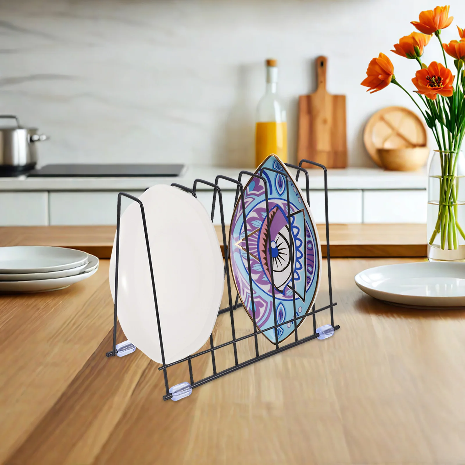 

Kitchen Multi-storey Rack Dish Desktop Storage Books Holder Shelf Dryer Bag Drying Counter Shelves