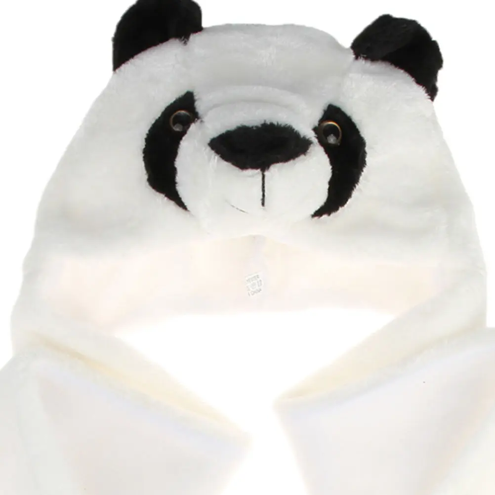 

Adorable Panda Animal Shape Winter Cap Thick Cold Protection Hat for Kids Keeps Face Neck Ears Warm in Freezing Temperatures