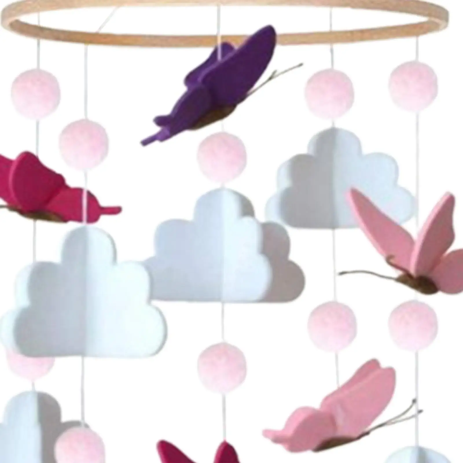 Baby Crib Mobile Wind Chimes Soothing Emotions Rotating Wind Bell for Room Bedroom