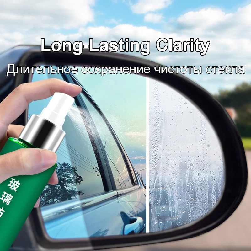 Car Glass Anti-Rain Spray Auto Water repellent Coating Agent Waterproof Rainproof Anti-fog Glass Cleaner Auto Windshield Clear