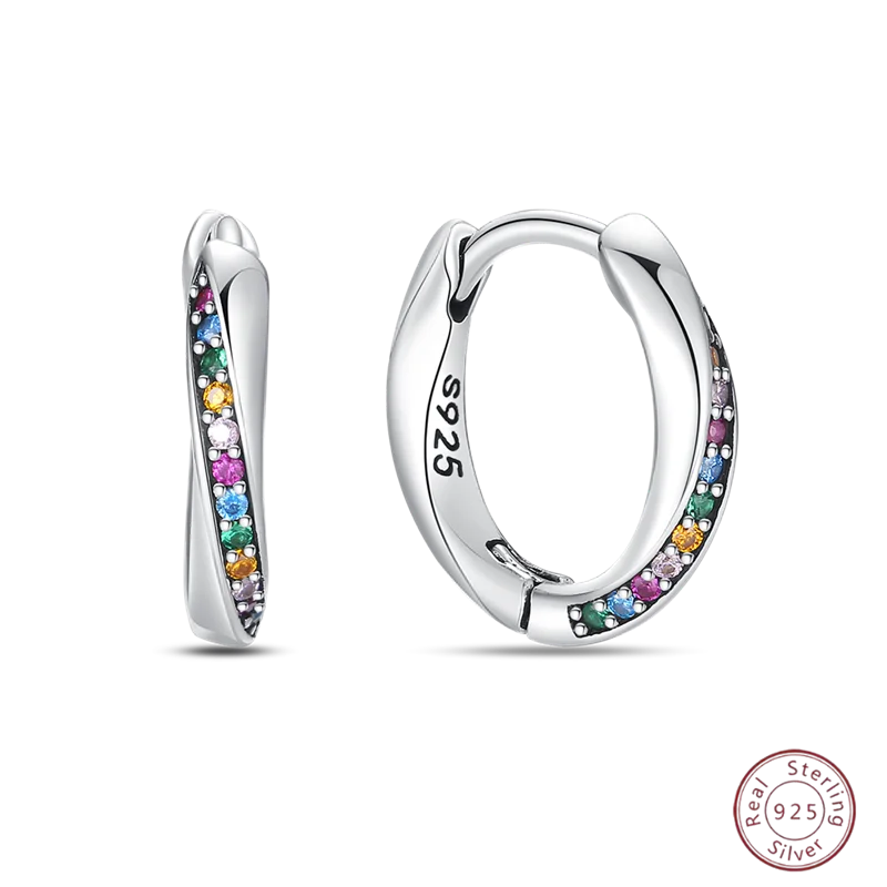 

Hot 925 Sterling Silver Earrings Charm Simple Shiny Zircon Earrings Shiny Zircon Wedding Women Jewelry Gift