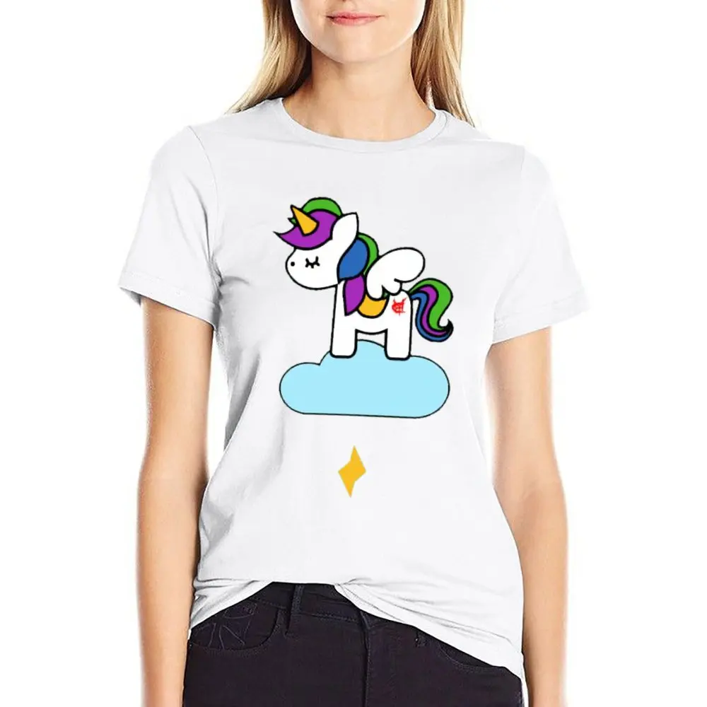 Divertidos De Unicornio Unicorn Round Neck T-shirt Campaign Tshirt Graphic Cool Cool Aactivity Competition