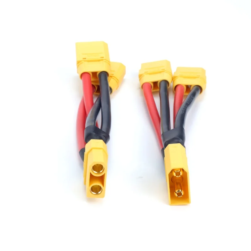 XT90H 10CM 10AWG Parallel Battery Connector Male/Female Cable Dual Extension Y Splitter  Silicone Wire for RC Battery Motor