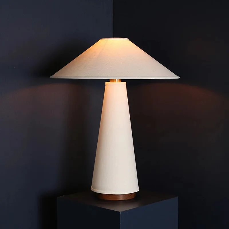 

Modern simple classical creative living room bedside eye protection night light fabric desk lamp