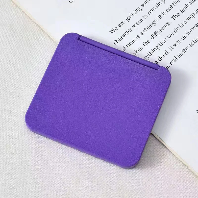 Two-Sided Makeup Mirror Square Portable Cute Girls Gift Hand Mini Mirror Bag Double Sided Makeup Mirror Compact Multiple Colors