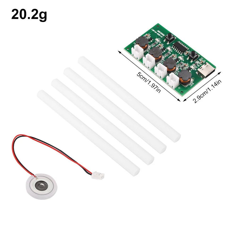 Type-C USB Mini Humidifier DIY Kits Mist Maker and Driver Circuit Board 4 Fogger Atomization Film Atomizer Sheet Oscillating 5V