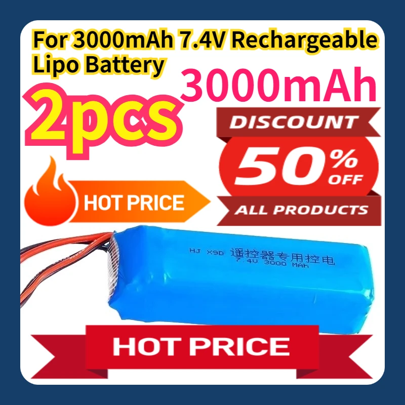 

For 3000mAh 7.4V Rechargeable Lipo Battery