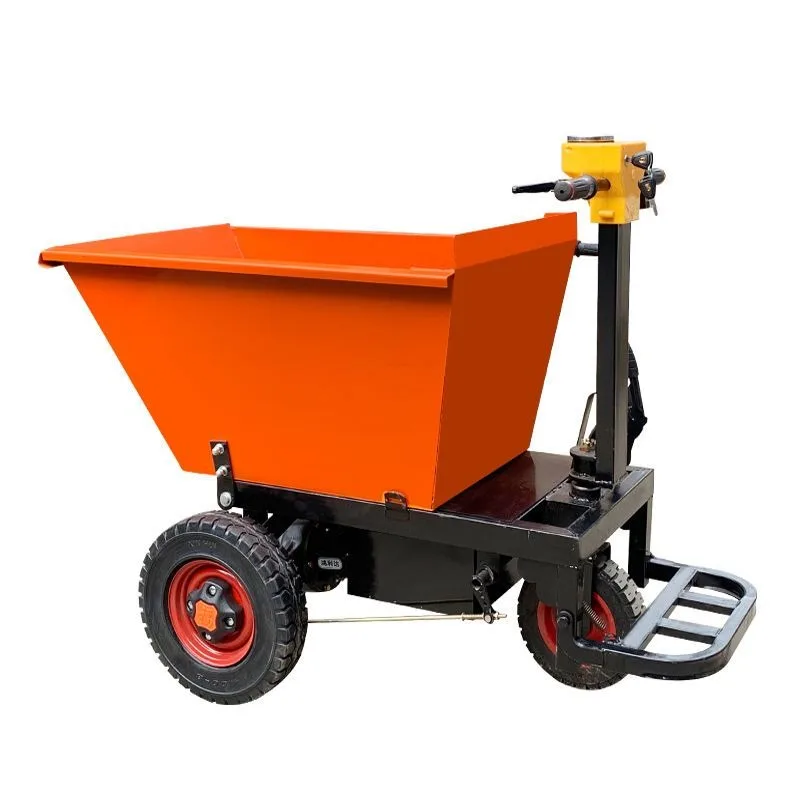 

Construction site electric trolley project three-wheeled truck stainless steel agricultural dump truck