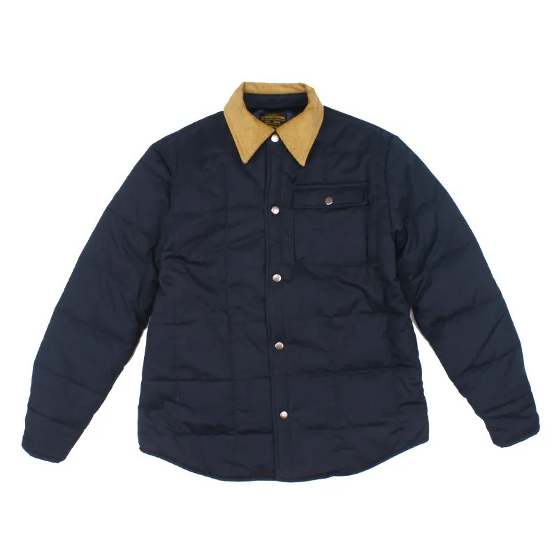 Men Retro Corduroy Coats Thicken Warm Quilted Patchwork Outdoor Hiking Camping Parka Casual Tooling Cargo Windbreaker Jackets