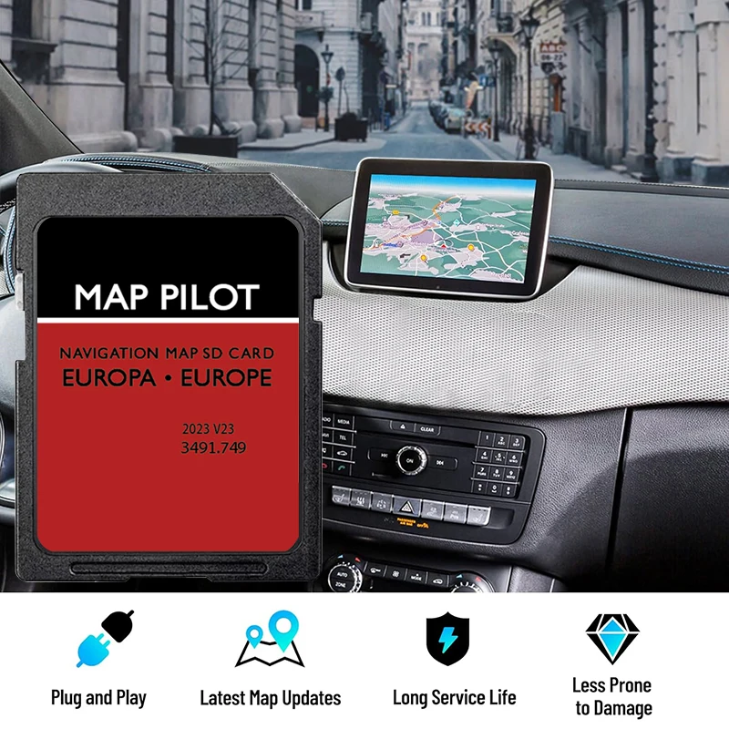 

Навигационная SD-карта Becker MAP PILOT 3491.749 V23 GPS для Mercedes A, B, C, E-класса, CLA, CLS, GLA, GLK (модели 2023 года), обновление карт Европы