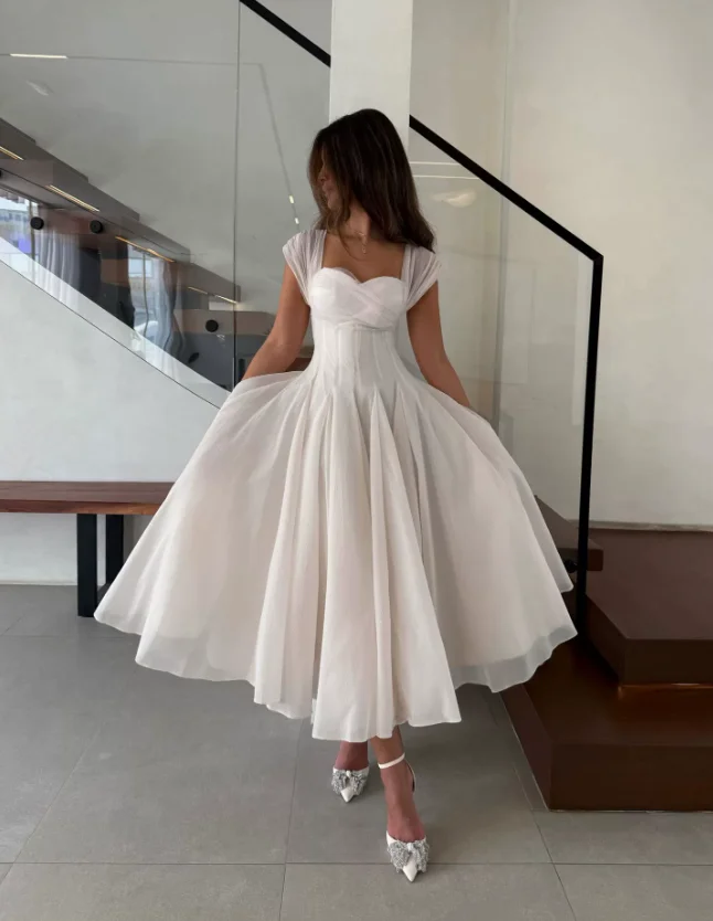 Women's Formal Tulle Square Neck Corset Dress - usage example