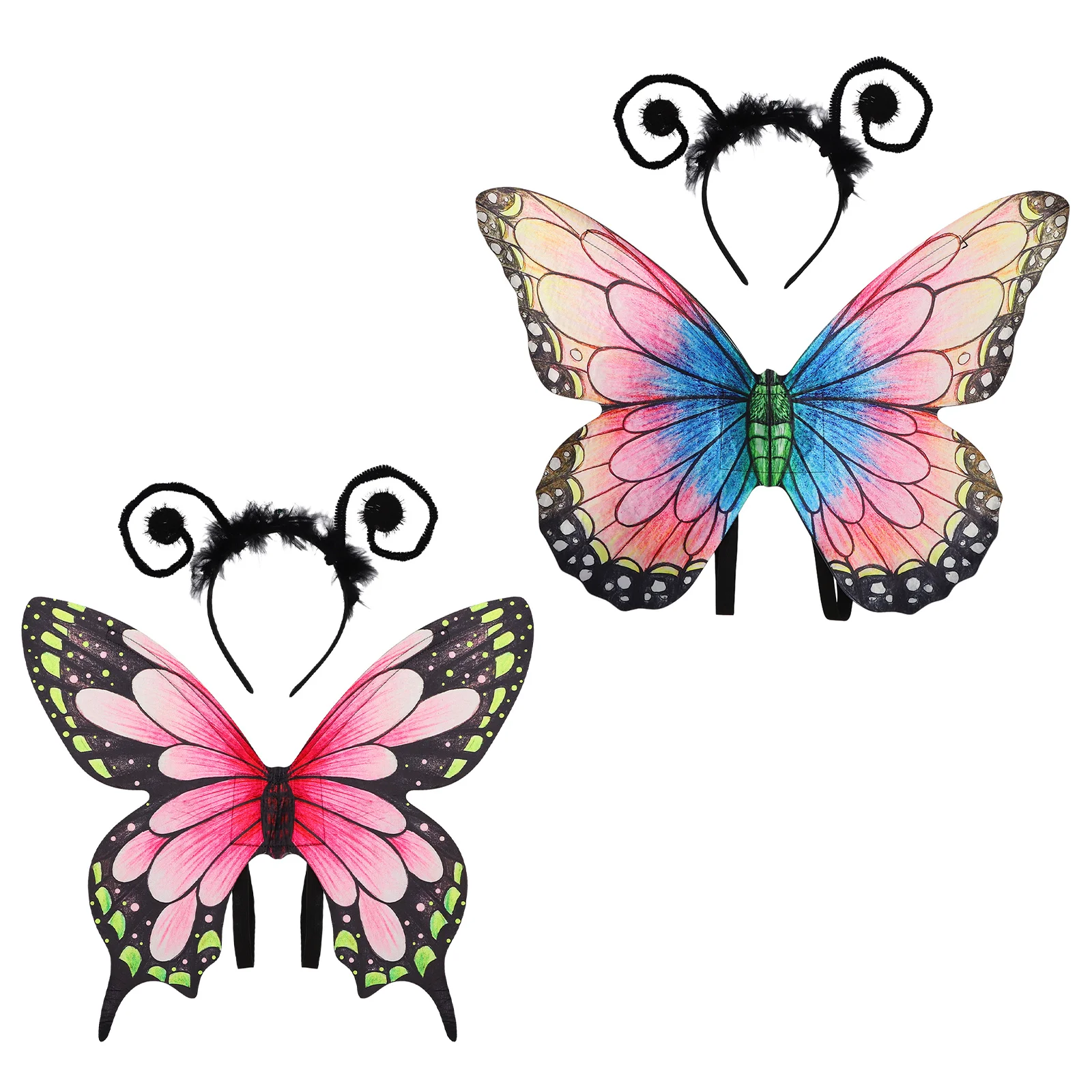 Fiore Farfalla Fata Ali da elfo Colori vivaci Ali Accessorio per costume cosplay di Halloween Prestazioni di laurea Puntelli per palcoscenici Ala