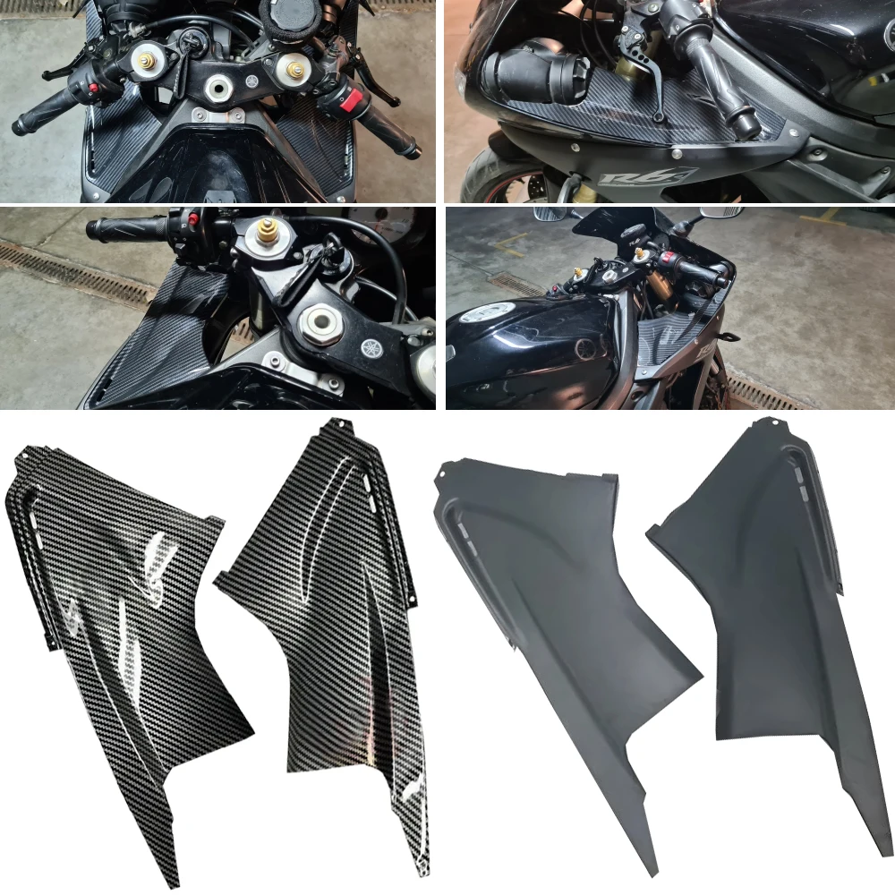 

Motorcycle Parts Front Air Dust Cover Fairing Insert Cowl Side Panels For Yamaha YZF R6 2003 2004 2005 YZF-R6 Accessories Carbon