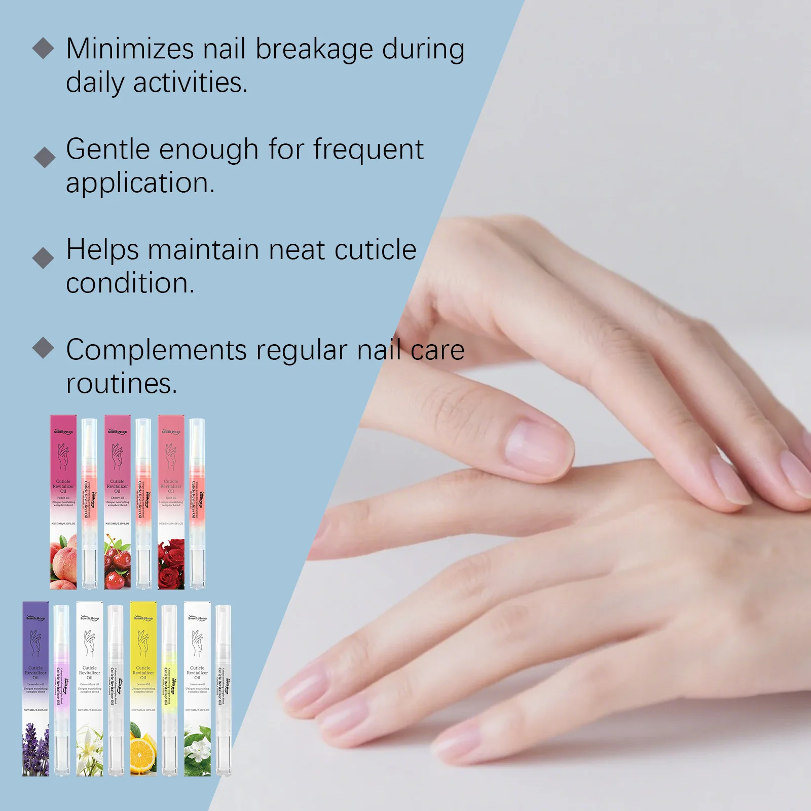 Stylo à huile pour Nutrition des ongles, stylo de traitement des ongles, huile nourrissante pour cuticules, odeur florale fruitée, prévient le Gel des ongles, nourrit la peau