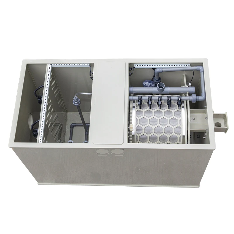 QihangRAS YCM-02 Combi Rotary Drum Filter System Fish Pond Water Pump and Filter 18m3/h Automatic Koi Pond Filter Food Grade PP
