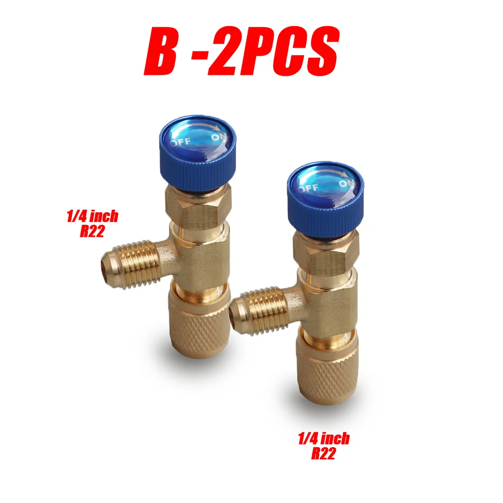 2/4/8PCS Flüssigkeit Sicherheitsventil R410A R22 Klimaanlage Kältemittel Werkzeug 1/4 "Sicherheitsadapter Klimaanlage Reparatur