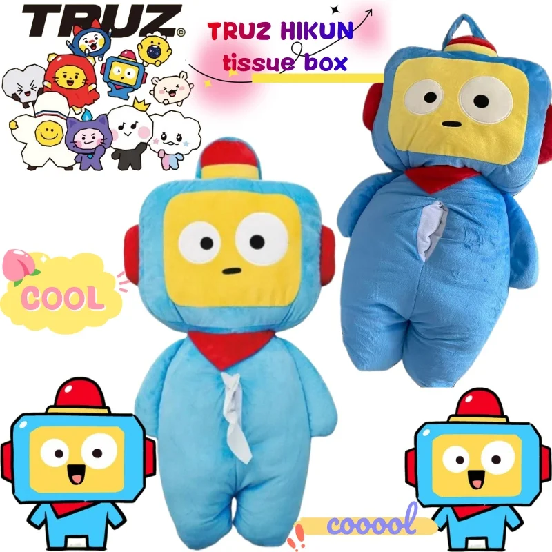 

New Line friends TRUZ HIKUN Tissue Box High Color Value Animation Cartoon Doll Model Home Car Plush Pillow Hangable Ornaments
