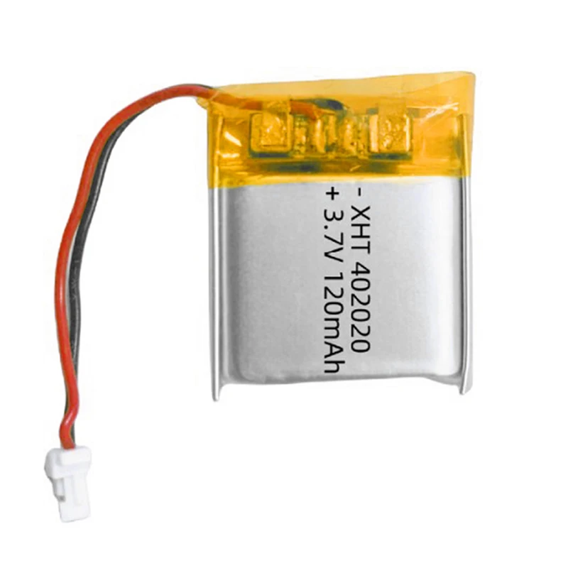 

402020 Lithium Polymer Battery 3.7V 120mAh Li -ion Batteries with PH2.0 Plug for Bluetooth Mouse Headset Speaker GPS
