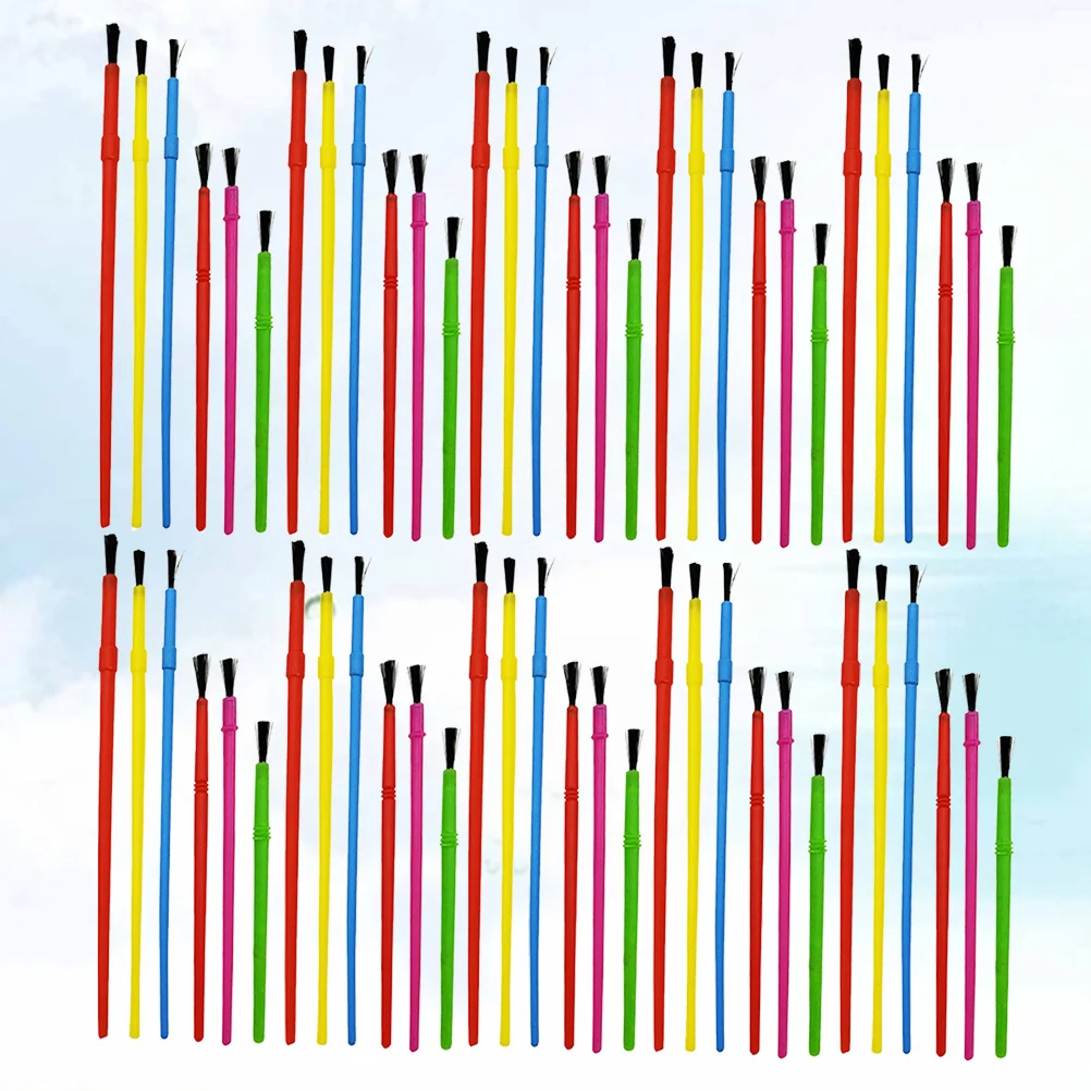 

100Pcs Miniature Paint Brushes Set Durable Practical for All Levels Artists Kids Beginners Professionals Portable Use
