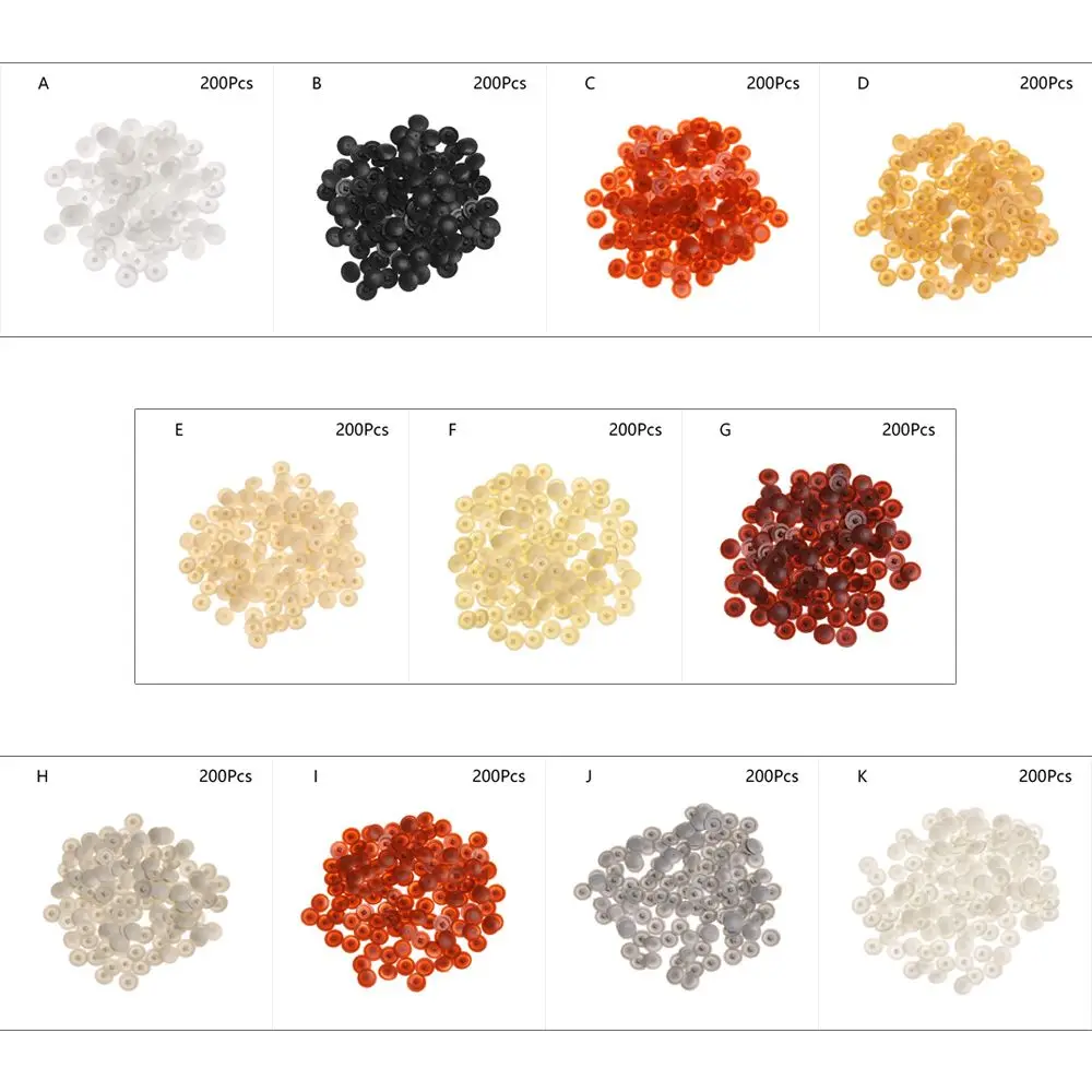 200pcs/bag Plastic Exterior Furniture Hardware Nuts Covers Cross Screws Decor Protective Cap