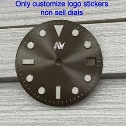 custom watch logo transfer silver metal dial sticker small gold small label personalized mini 3D DIY name carve flat thin raised