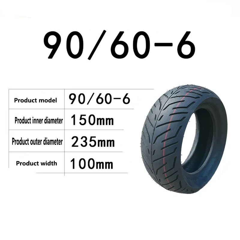 90/60-6 tires for electric scooters with thickened vacuum tires for anti slip and wear resistance