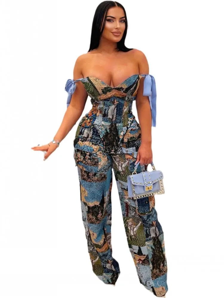 2 Piece Women Sets Dashiki African New Arrival Summer Autumn Matching Sets Two Pieces Sets Tops Pants Suits Outfits Clothing