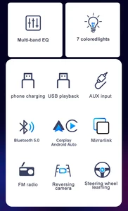 IPS 6,9 pouces 1Din Carplay Android Auto Car Radio Multimédia Lecteur vidéo MP5 1 Din Pas de DVD avec recharge Bluetooth stéréo USB 8 meilleurs lecteurs DVD portables avec écran en vente - No 4