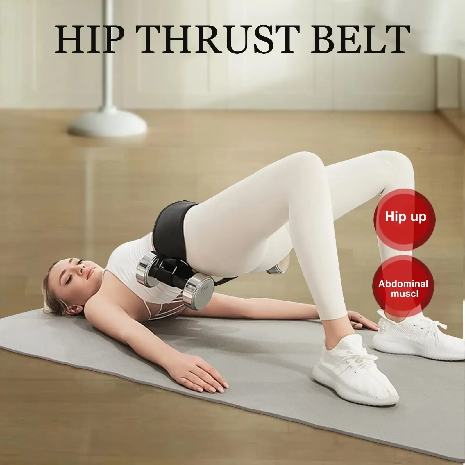 Exercise Hip Thrust Belt Glute Adjustable Pull Up Belt  Anti-Slip Support  Hip push Belt Hip Bridge Dumbbell Push Belt