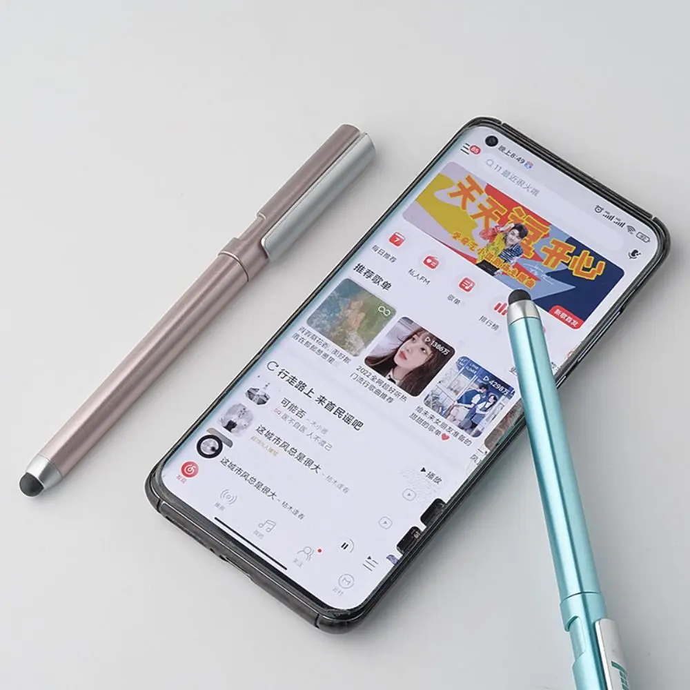 

Phone Holder Metal Signature Pen Frosted Luxury Ballpoint Pen Spray Paint 5 Colors Neutral Pen Office School