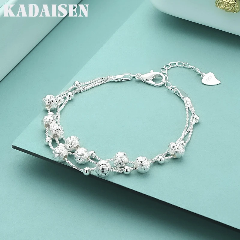 925 Sterling Silver Lucky Bead Bracelets Woman Vintage Luxury Original Multi-Layer Ball Bracelet Designer Party Jewelry Gifts