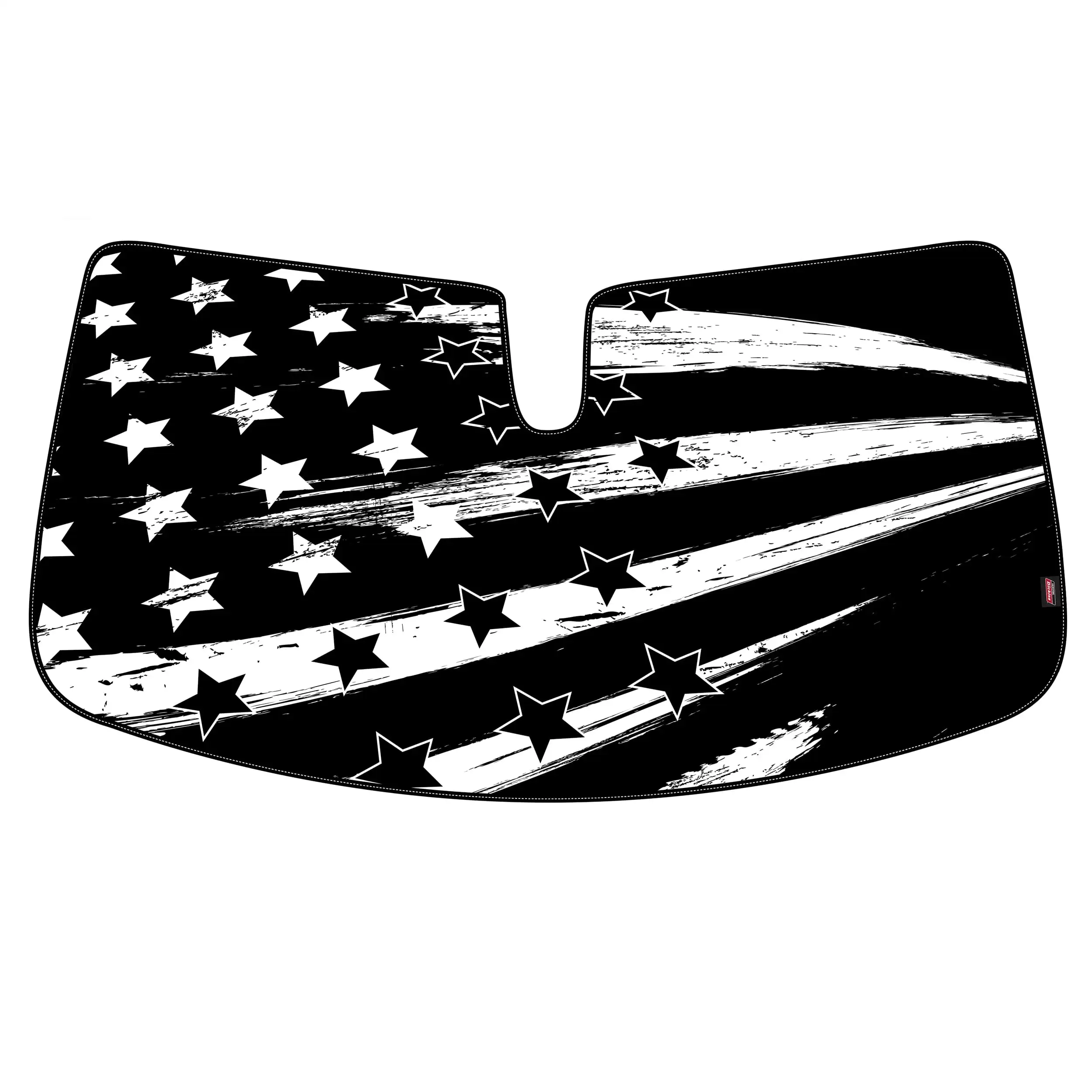 

Truck Sun Shade for Windshield Heavy Duty Accordion Fold Heat Blocker Black & White Americana USA Style Oversized