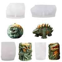3D Dinosaur Candle Silicone Mold Ankylosaurus Triceratops Tyrannosaurus Rex Aroma Soap Ornament Plaster Resin Mold Child's Gift