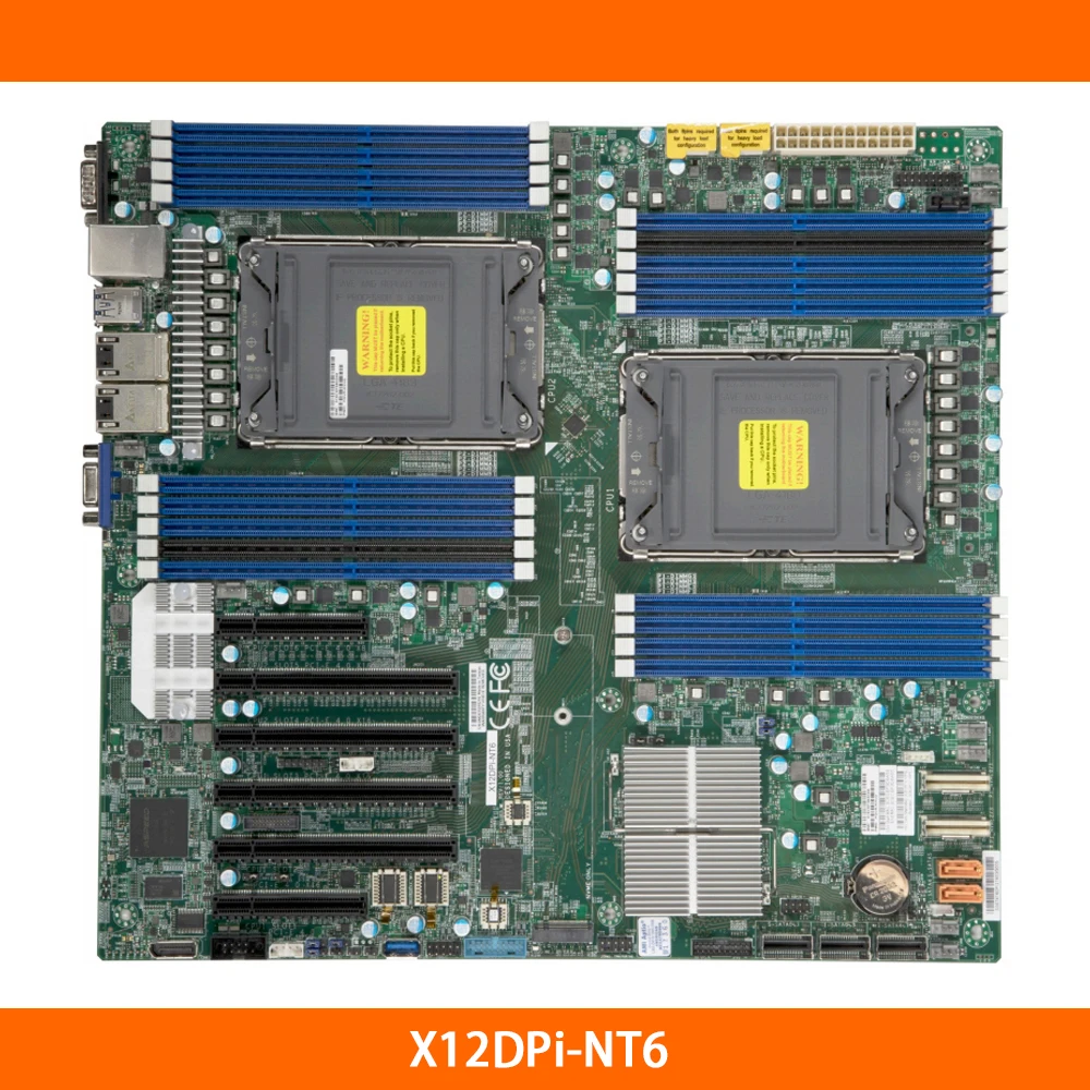 For Supermicro Dual-Way Server Motherboard E-ATX LGA-4189 DDR4-3200MHz 256GB C621A 14XSATA 3 X12DPi-NT6