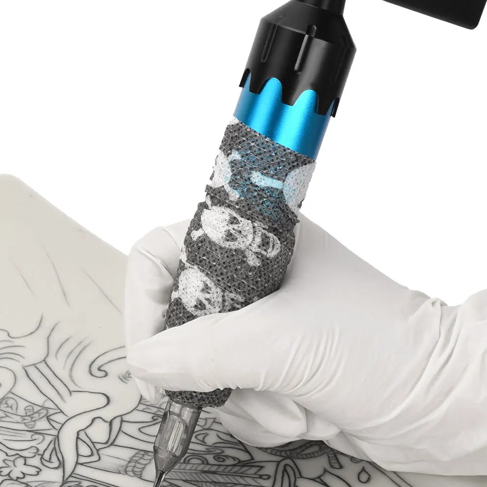 

5 Rolls Tattoo Bandage 180cm Self Adhesive Elastic Anti Slip Breathable Machine Handle Cover Practical Tool