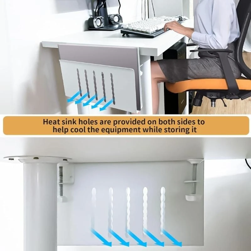 

U55B Lightweight Desk Side Laptop Mount for Efficient Heat Dispersion Laptop Tray