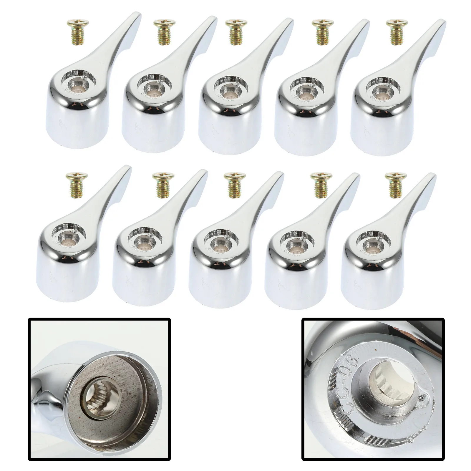 

10 шт. универсальных многофункциональных ручек-переключателей для водяных клапанов из АБС-пластика, для кухонных смесителей и смесителей для ванной комнаты, запасные части