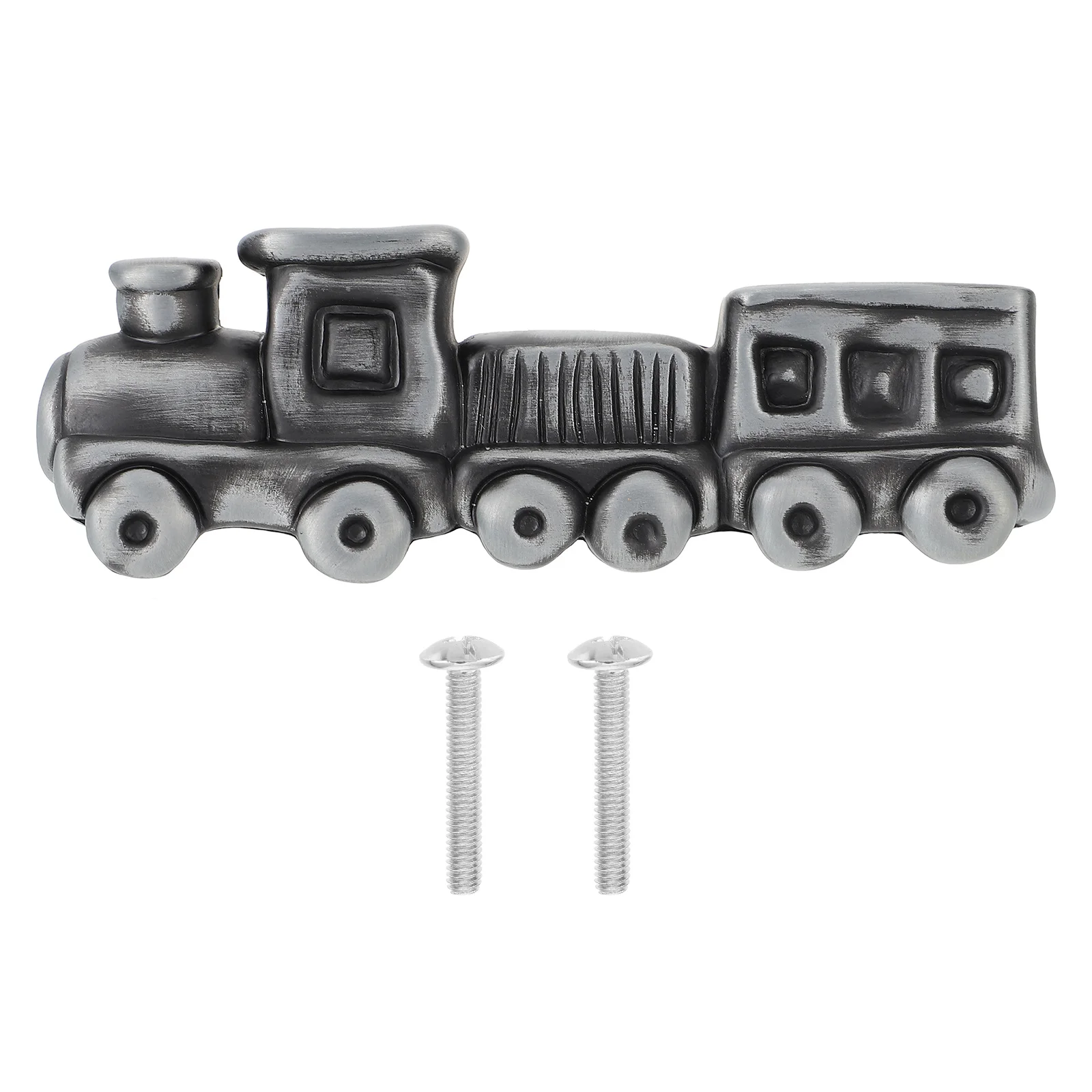 มือจับตู้ลิ้นชักแบบเรียบหรู ทนทาน 1 ชุด สำหรับตู้เสื้อผ้า ประตูบ้าน เฟอร์นิเจอร์ สีเทา