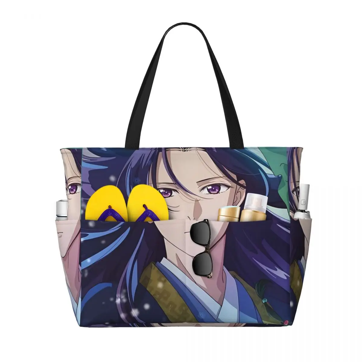 

Jinshi Anime Cool The Apothecary Diaries Beach Tote Bag Sport Gym Yoga Duffle Large Tote Bag Women Travel Bag Fitness bag